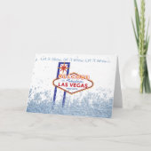 Laat het sneeuwen Las Vegas kerst Kaart (Voorkant)
