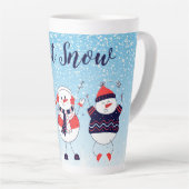 Laat het sneeuwen latte mok (Rechterhoek)