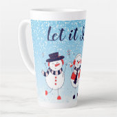 Laat het sneeuwen latte mok (Linkerhoek)