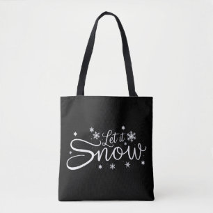 Laat het Sneeuwen Liefhebber Sneeuwvlok Vakantie P Tote Bag
