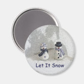 Laat het sneeuwen magneet (Voorkant / Achterkant)