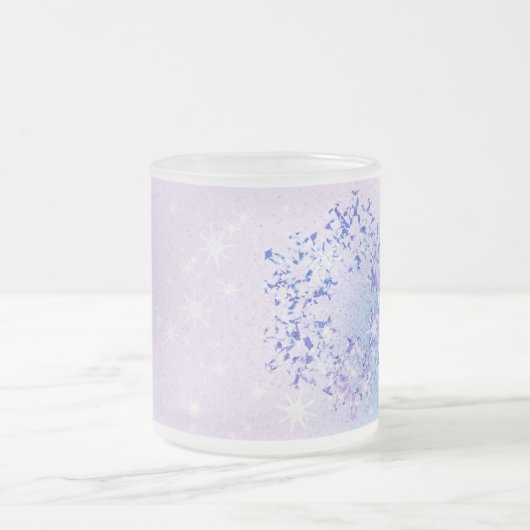 Laat het sneeuwen matglas koffiemok (Center)