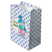 Laat het sneeuwen medium cadeauzakje (Achterkant Gekanteld)