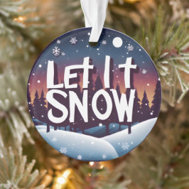 Laat het sneeuwen met het prachtige winterwonderla ornament