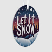 Laat het sneeuwen met het prachtige winterwonderla ornament (voorkant)