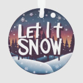 Laat het sneeuwen met het prachtige winterwonderla ornament (achterkant)