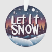 Laat het sneeuwen met het prachtige winterwonderla ornament (voorkant)