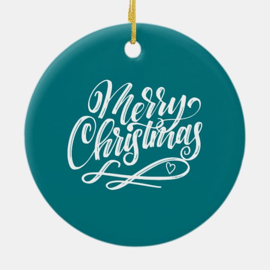 Laat het sneeuwen met kerstfoto keramisch ornament (Achterkant)