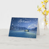 Laat het sneeuwen met kerstkaart. kaart (Gele Bloem)