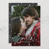 Laat het sneeuwen met kerstkaarten feestdagenkaart (Voorkant / Achterkant)