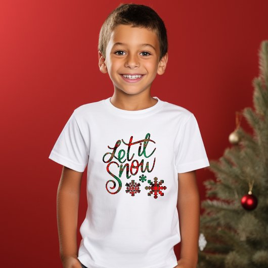 Laat het sneeuwen met kerstman's T-shirt