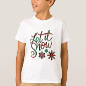 Laat het sneeuwen met kerstman's T-shirt (Voorkant)
