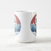 Laat het sneeuwen met mooi  landschap koffiemok (Center)