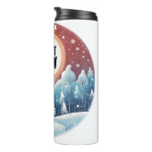 Laat het sneeuwen met mooi  landschap thermosbeker (Geroteerd rechts)