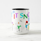 Laat het sneeuwen met sneeuwpoppen overal koffie M Mok (Midden)