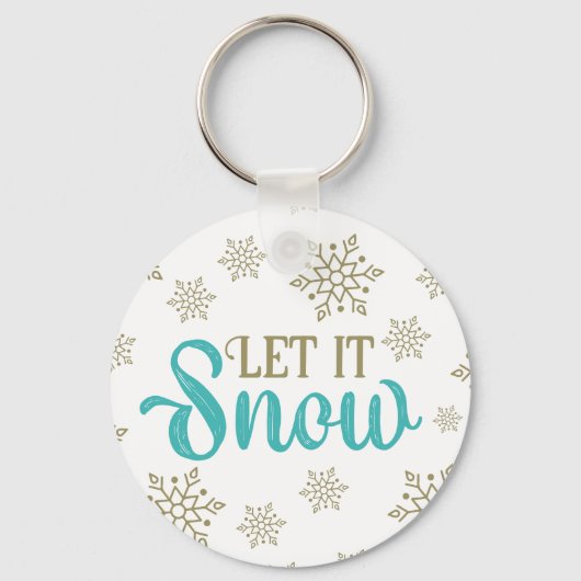 Laat het sneeuwen met vlokken sleutelhanger (Voorkant)