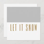 LAAT HET SNEEUWEN Modern lichtgrijs wit kleurenblo Feestdagenkaart (Voorkant / Achterkant)