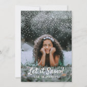 Laat het sneeuwen! Moderne kerstfoto Feestdagenkaart (Voorkant)