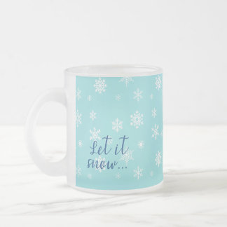 Laat het sneeuwen... Mooie sneeuwvlok ontwerp Matglas Koffiemok