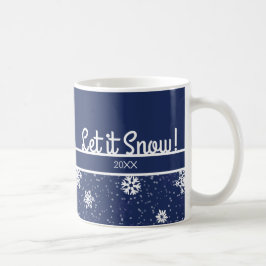 Laat het sneeuwen, Navy Snowflake Koffiemok