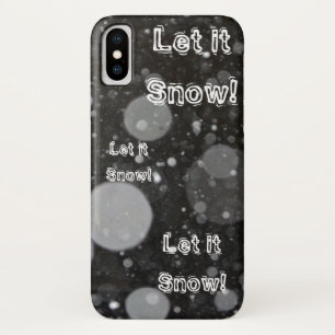 Laat het sneeuwen op een sneeuwige achtergrond Case-Mate iPhone case