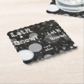 Laat het sneeuwen op een sneeuwige achtergrond kartonnen onderzetters (Gebogen)