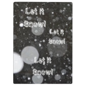 Laat het sneeuwen op een sneeuwige achtergrond klembord (Achterkant)