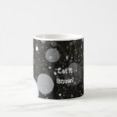 Laat het sneeuwen op een sneeuwige achtergrond koffiemok (Center)