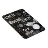 Laat het sneeuwen op een sneeuwige achtergrond magneet (Rechterzijde)