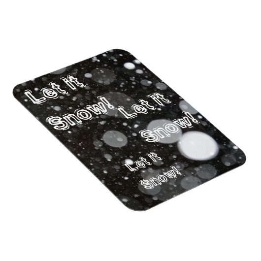 Laat het sneeuwen op een sneeuwige achtergrond magneet (Rechterzijde)