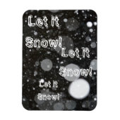 Laat het sneeuwen op een sneeuwige achtergrond magneet (Verticaal)