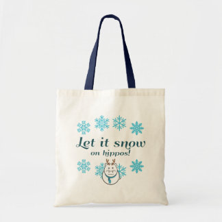 Laat het sneeuwen op Hippos! Tote Bag