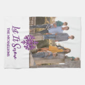 Laat het sneeuwen Paarse sneeuwvlok Theedoek (Horizontaal)