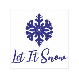 Laat het sneeuwen Paarse Sneeuwvlok Zelfinktende Stempel