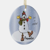 Laat het Sneeuwen Personaliseer Ornament (Rechts)