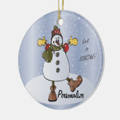 Laat het Sneeuwen Personaliseer Ornament (Links)