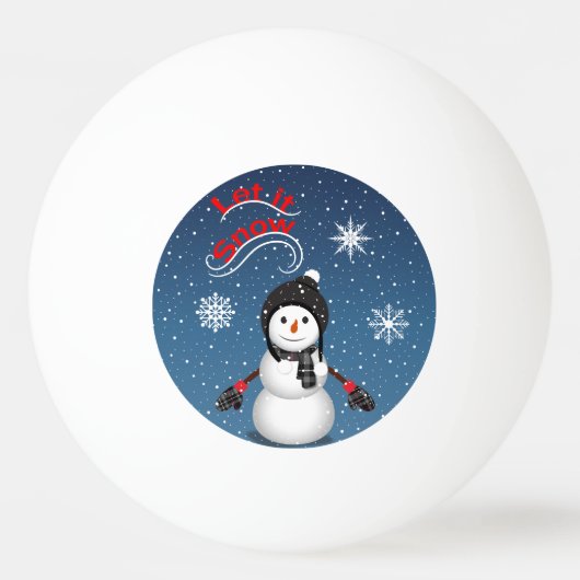 Laat het sneeuwen pingpongbal (Voorkant)
