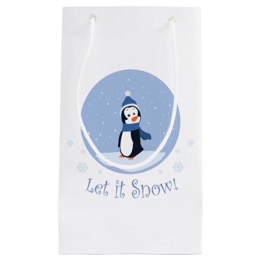 Laat het sneeuwen! (Pinguïn) Klein Cadeauzakje (Voorkant)