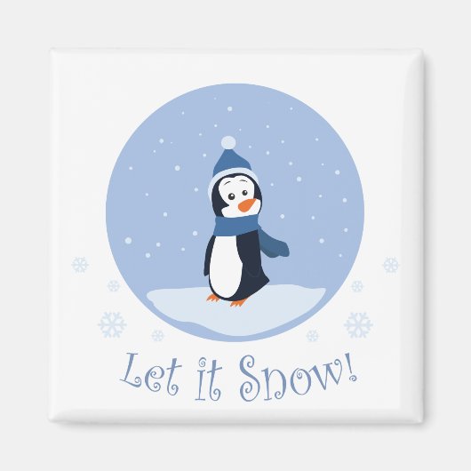 Laat het sneeuwen! (Pinguïn) Magneet (Voorkant)