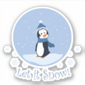 Laat het sneeuwen! (Pinguïn) Sticker (Voorkant)