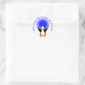 Laat het sneeuwen Pinguïn Sticker (Tas)