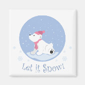 Laat het sneeuwen! (Polaire Beer Cub) Magneet (Voorkant)