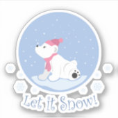 Laat het sneeuwen! (Polaire Beer Cub) Sticker (Voorkant)