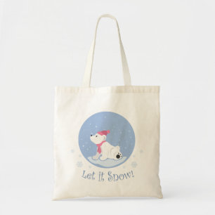 Laat het sneeuwen! (Polaire Beer Cub) Tote Bag