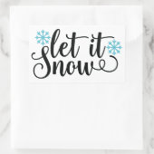 Laat het sneeuwen rechthoekige sticker (Tas)