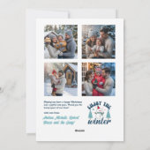 "Laat het sneeuwen" Retro Christmas Photo Collage Feestdagenkaart (Achterkant)