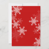 Laat het sneeuwen rode sneeuwvlokken Kerstfeest Kaart (Achterkant)