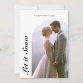 Laat het sneeuwen Romantisch paar kerst Kaart (Voorkant)