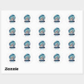 Laat het sneeuwen ronde sticker (Vel)