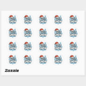Laat het sneeuwen ronde sticker (Vel)